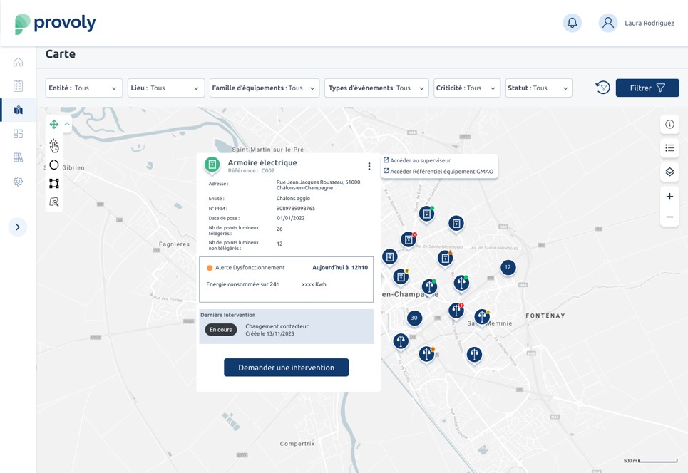 Ecran Hyperviseur urbain pilotage transversal Interface d’un outil de mobilité pour agrégation de données et pilotage à distance smart city